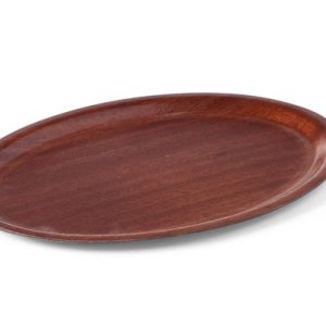 Hendi - Taca antypoślizgowa drewniana - owalna 230x160 mm