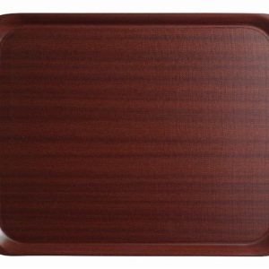 Hendi - Taca do serwowania CAMBRO Mykonos, antypoślizgowa, w kolorze mahoniowym okrągła, śr. 380