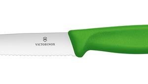 Hendi - Victorinox Swis Classic Nóż do pizzy, ząbkowany, ostry czubek, zielony Wariant podstawowy