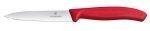 Hendi - Victorinox Swiss Classic Nóż do jarzyn, gładki, 10 cm, czerwony Wariant podstawowy