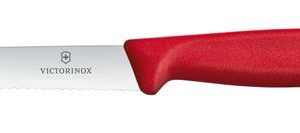 Hendi - Victorinox Swiss Classic Nóż do jarzyn, ząbkowany, 100mm, czerwony Wariant podstawowy