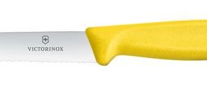 Hendi - Victorinox Swiss Classic Nóż do jarzyn, ząbkowany, 100mm, żółty Wariant podstawowy