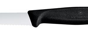 Hendi - Victorinox Swiss Classic Nóż do obierania 8 cm, ząbkowane ostrze, czarny Wariant podstawowy