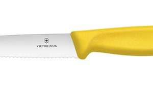 Hendi - Victorinox Swiss Classic Nóż do pizzy, ząbkowany, ostry czubek, żółty Wariant podstawowy