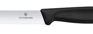 Hendi - Victorinox Swiss Classic Nóż do sera i kiełbasy, ostrze ząbkowane, 110mm, czarny Wariant podstawowy