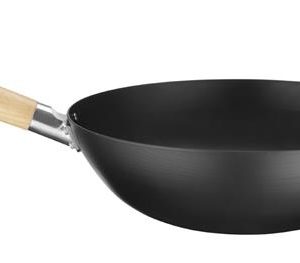Hendi - Wok z drewnianym uchwytem, HENDI, ?324x565mm Wariant podstawowy