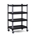 Hendi - Wózek 4-półkowy z polipropylenu, HENDI, czarny, 800x520x(H)1200mm Wariant podstawowy
