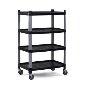 Hendi - Wózek 4-półkowy z polipropylenu, HENDI, czarny, 800x520x(H)1200mm Wariant podstawowy