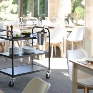 Hendi - wózek kelnerski 3-półkowy, czarny, 900x590x930 mm Wariant podstawowy