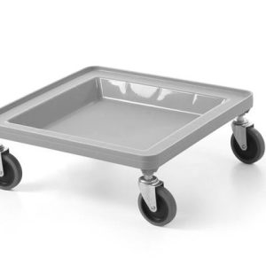 Hendi - Wózek na kosze uniwersalne 500x500 mm, AmerBox, szary, jasnoszary, 500x500x(H)180mm Wariant podstawowy