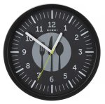 Hendi - Zegar ścienny, HENDI, czarny, ⌀356x(H)45mm Wariant podstawowy