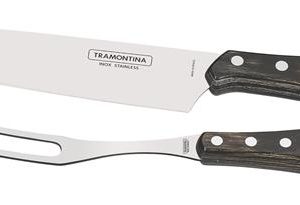 Hendi - Zestaw do mięs 2 elementowy, linia Churrasco, ciemny brąz Wariant podstawowy