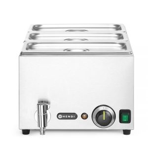 Hendi - Zestaw: Bemar HENDI Ranger z kranem spustowym + 3x GN 1/3 z pokrywką , HENDI, GN 1/1, 230V/1000W, 604x332x(H)242mm Wariant podstawowy