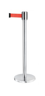 Tomgast - Słupek odgradzający z taśmą - czerwona taśma